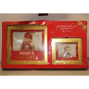 Christmas Frame And Ornament Set Lil Peach My First Christmas 4x6" and 3x4"